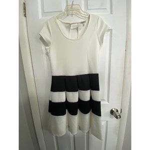 Charlotte Russe White and Black Striped Dress